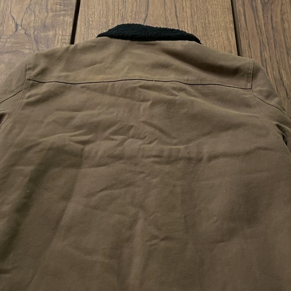 Pendleton Jacket Mens Large Brown Canvas Lined Snap Front Sherpa Collar Workwear - Picture 4 of 10